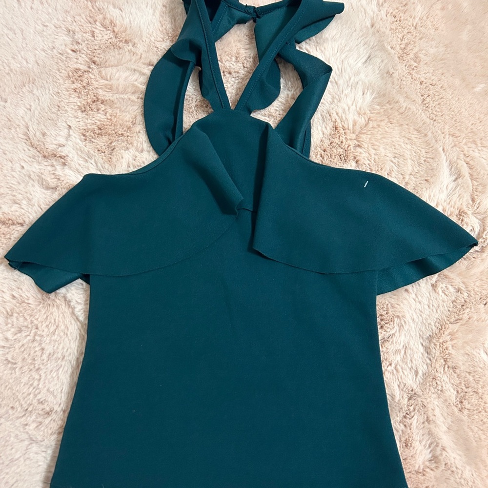 Fashion nova Elegant Teal Halter Top size XS